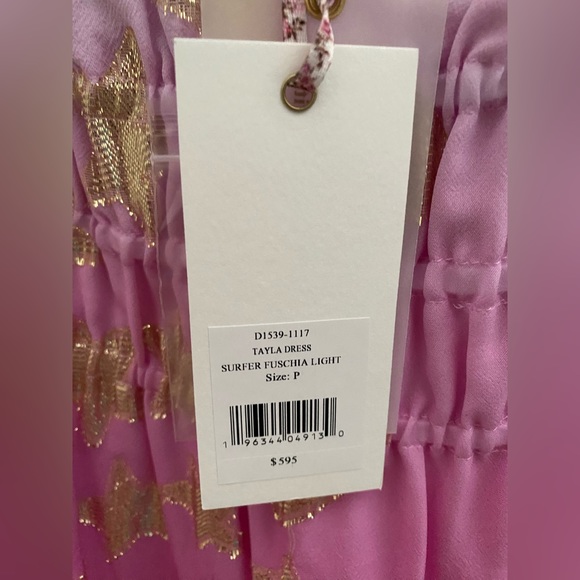 LoveShackFancy Tayla Dress in Super Fuschia Light Size: P - Picture 5 of 6